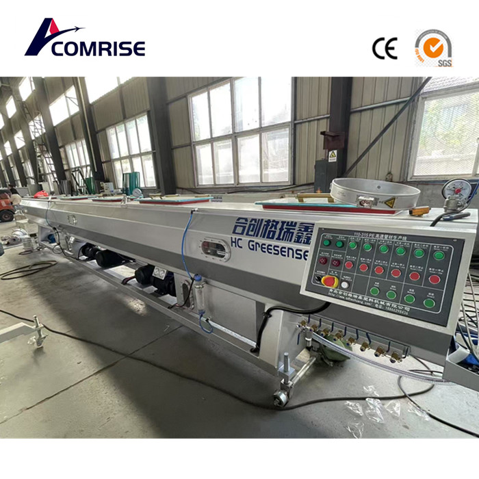 Mașina de țeavă HDPE 110-315mm care rulează la fabrica clientului